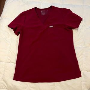 Figs Catalina Small Burgundy scrub top